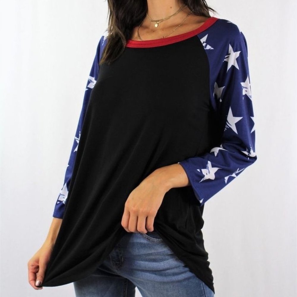 Star 3/4 Sleeve Top